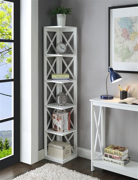 Impressive White Corner Bookcase Cheap Big Mirrors