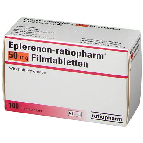 Eplerenon , der sælges under varemærket inspra , er et steroid antimineralokortikoid fra spirolactongruppen , der anvendes som et. EPLERENON ratiopharm® 50 mg Filmtabletten 100 St - shop ...
