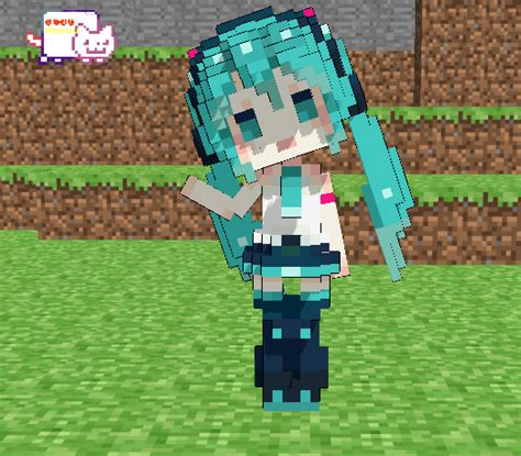 Hatsune Miku In Minecraft By Mmdyumehokou On Deviantart