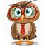 Vector Owl With Glasses Cartoon Character  Owlbert Witty GraphicMama