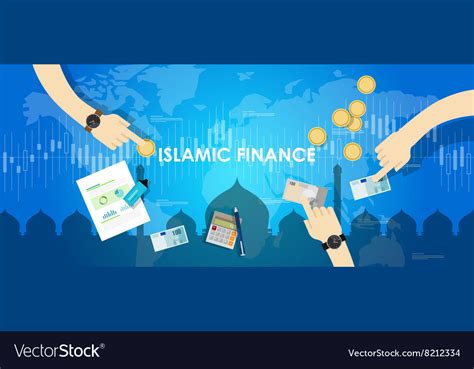 Islamic Finance Economy Islam Banking Money Vector Image