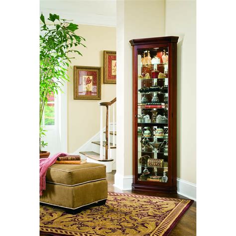 Two modern black lacquered brass curio display cabinets by mastercraft. Pulaski Keepsakes Corner Curio Cabinet & Reviews | Wayfair