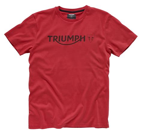 Triumph Logo T Shirt Red Phillip Mccallen Motorcycles