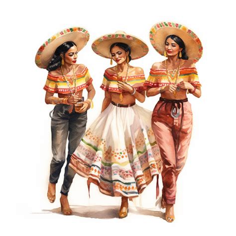 Premium Ai Image A Painting Of Three Women In Traditional Clothing