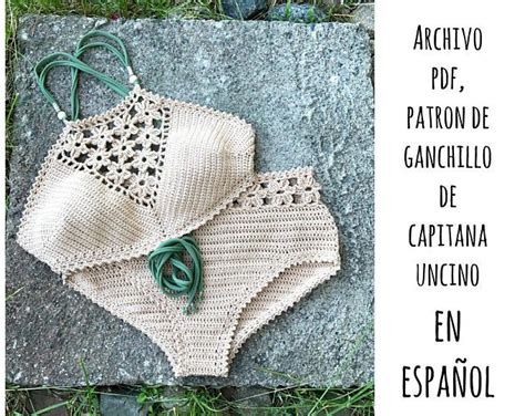 Pdf Patron De Ganchillo Para Leyla Pantalones Cortos Con Etsy Motif Bikini Crochet Top A