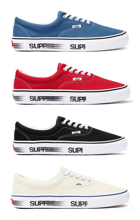 Those logos are gunna fade and they will look like a dirty regular vans, think of how fast the red logo fades on your shoe. Supreme x Vans Motion Logo Era Collection