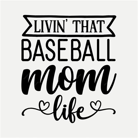 Premium Vector Livin That Baseball Mom Life