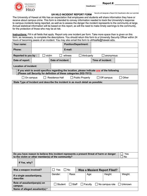 Hilo Incident Report Form Fill Out And Sign Printable Pdf Template