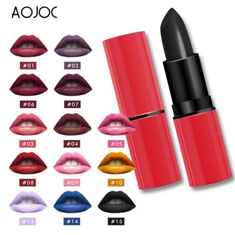 Brand Aojoc Natural Lipstick Waterproof Makeup Lips Matte Lip Stick