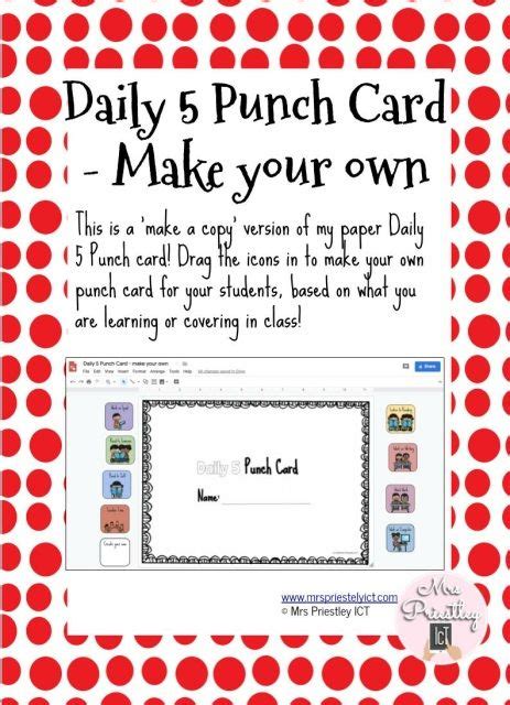 A punched card, punch card, ibm card, or hollerith card is a piece of stiff paper that contains digital information represented by the presence or absence of holes in predefined positions. Make your own Daily 5 Punch CardThis punch card is perfect ...
