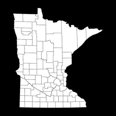 Premium Vector Minnesota State Map With Counties Vector Illustration