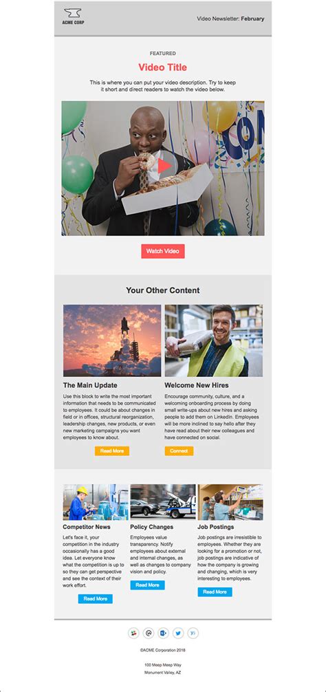 10 Employee Newsletter Templates For Outlook Staffbase