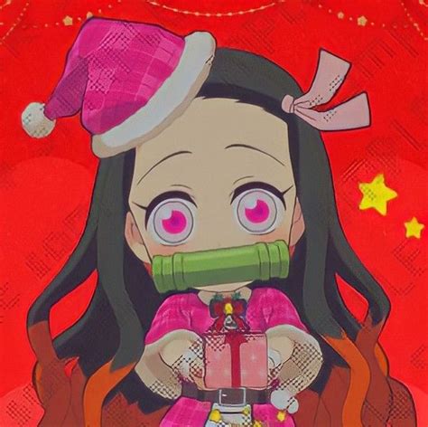 Nezuko Christmas Icons Anime Slayer
