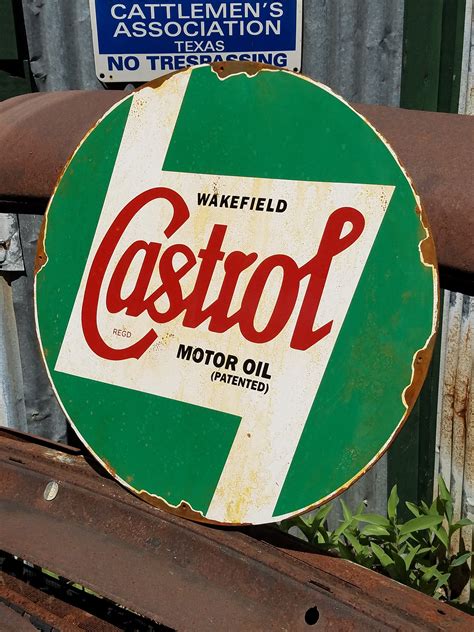 Castrol Motor Oil Sign Etsy