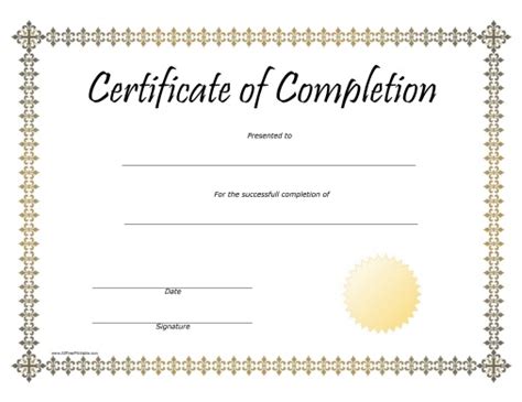 Printable Editable Certificate Of Completion Template Printable Porn Sex Picture