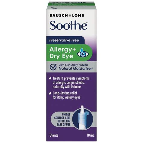 Bausch Lomb Soothe Allergy Dry Eyes Eye Drops Ml In Dry Eyes Eye Drops Allergies