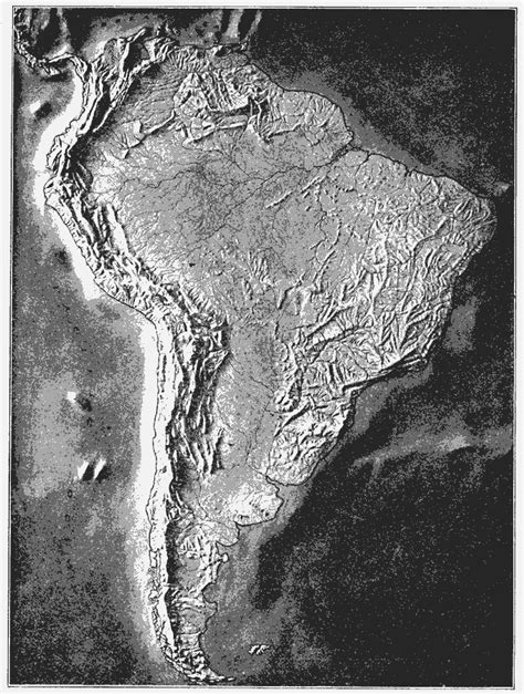 Relief Map Of South America