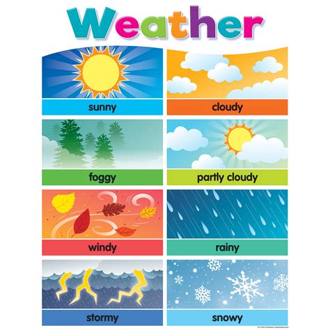 Teacher Created Resources Colorful Weather Chart - Walmart.com