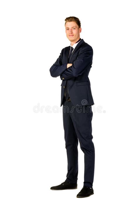 Young Businessman Full Length Portrait Stock Photo Image Of Business