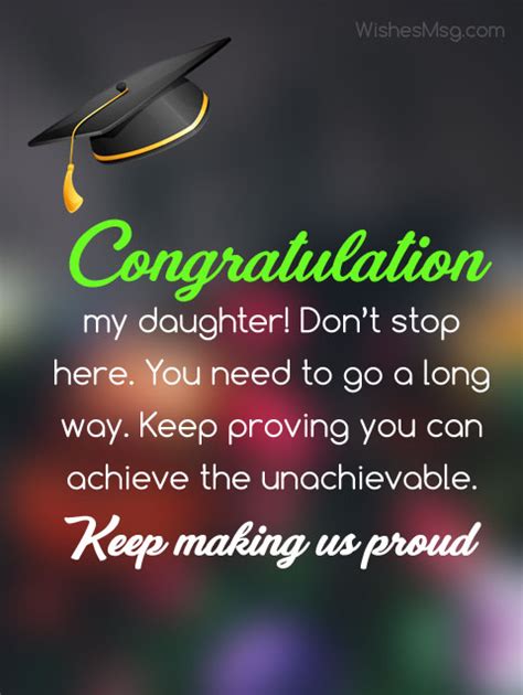 60 Graduation Wishes For Daughter Best Quotationswishes Greetings