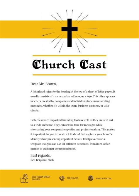 Download all 299 church graphic templates unlimited times with a single envato elements subscription. Free Church Letterhead Template Downloads : 11+ Church ...