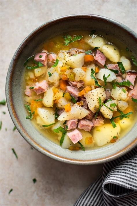 Slow Cooker Ham And Potato Soup • Salt And Lavender