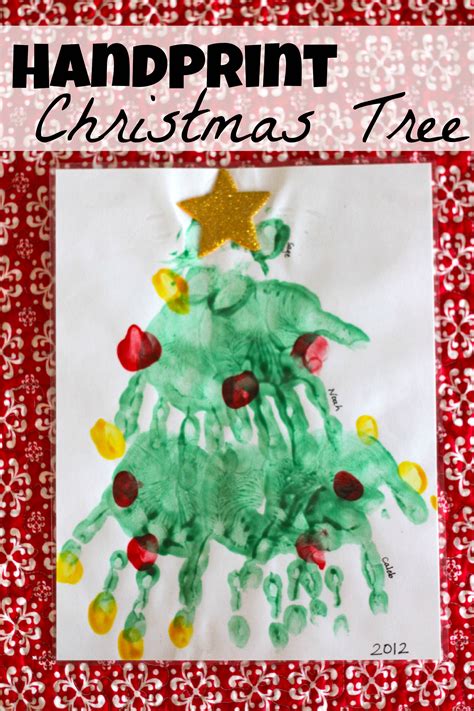 Make a keepsake christmas tree decoration using the children's handprints to make a collaborative. Handprint (and Paw Print) Christmas Tree - I Can Teach My ...