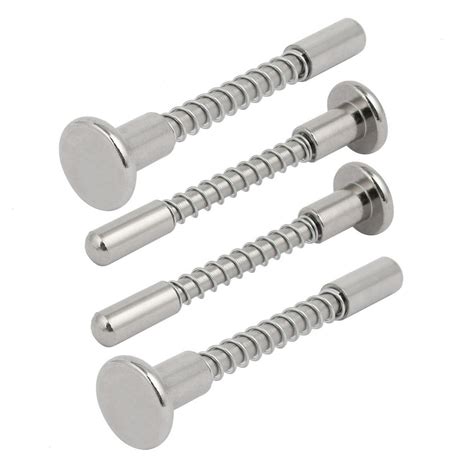 7mm Dia Stainless Steel Spring Quick Release Lock Pin 4 Pack