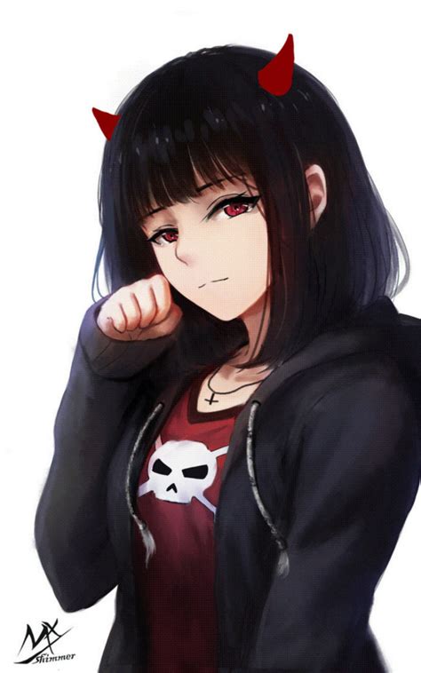 Download Devil Cute Anime Girl Art Wallpaper 800x1280 Samsung Galaxy Note Gt N7000 Meizu Mx 2