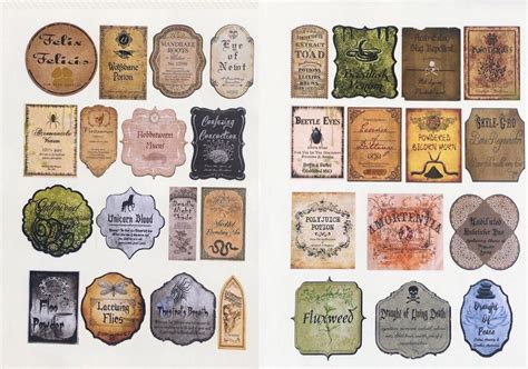30 Stickers 2 Tall Potion Label Apothecary Adhesive Labels Harry