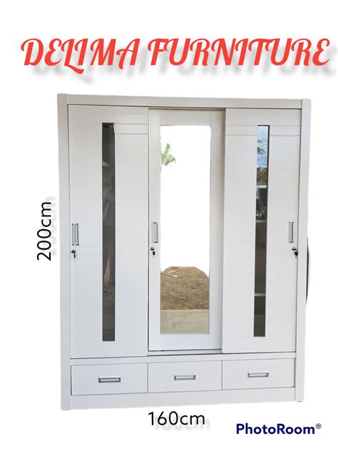 lemari pakaian 3 pintu sliding minimalis/lemari baju duco | Lazada