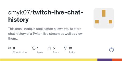 Github Smyk07twitch Live Chat History This Small Nodejs