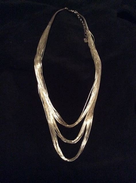Liquid Silver Strand Necklace Gem