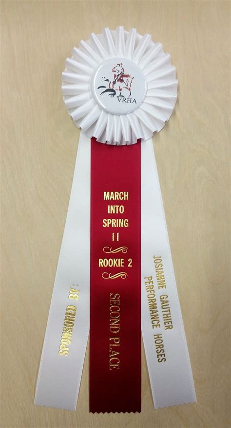 Classic Award Ribbon Custom Rosette McLaughlin Ribbon Awards Custom Award Ribbons