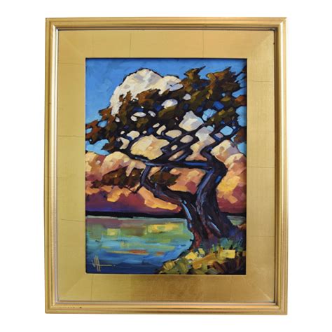 Original Listed Artist William Hawkins Trees Landscape Seascape Oil