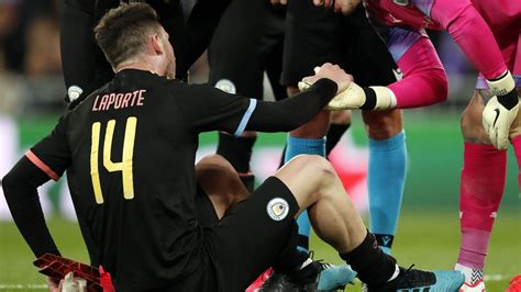 Manchester Citys Aymeric Laporte Injured In Champions League Game At
