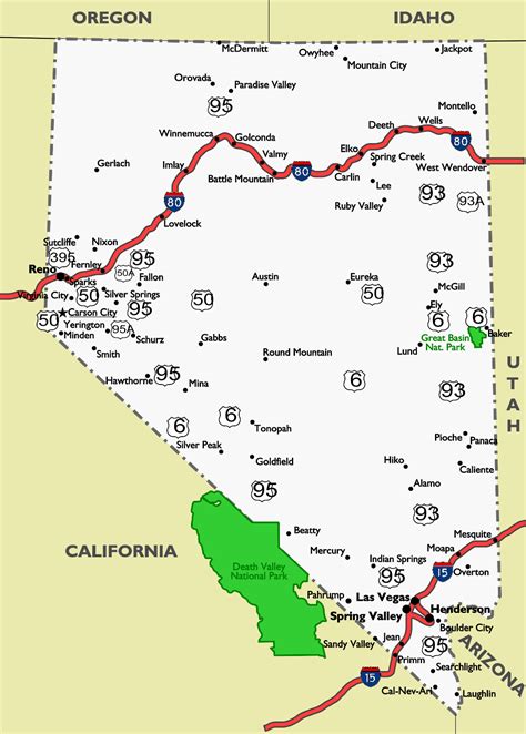 Liste Der State Us Und Interstate Highways In Nevada