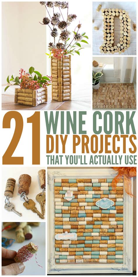 21 Wine Cork Crafts Youll Actually Use Wine Cork Diy Crafts Cork