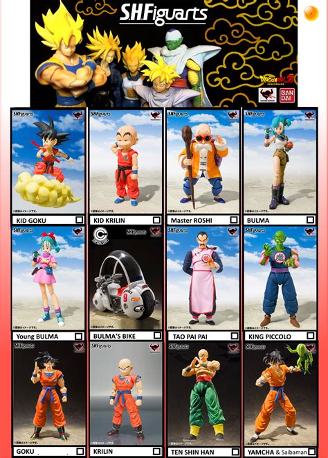 set contents main body, three optional expression parts, four pairs of optional hands. S.H.Figuarts Dragon Ball/Z/Super check list pt.1 | MyFigureCollection.net