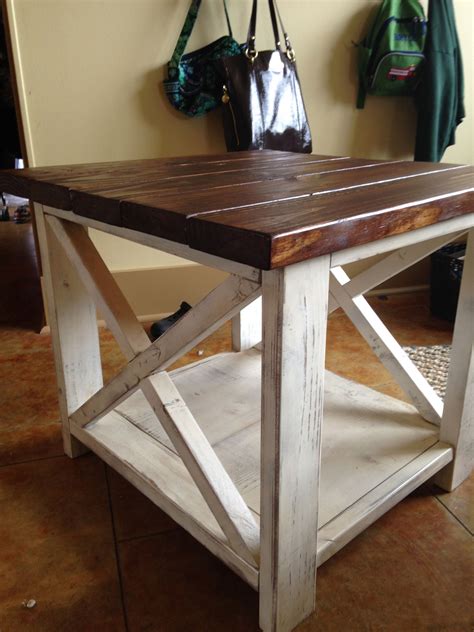 If you don't have enough time to undertake the project by yourself, you could buy a kit or hire a professional to get the job done for you. The Rustic X side table | Do It Yourself Home Projects from Ana White | Rustic side table, Diy ...