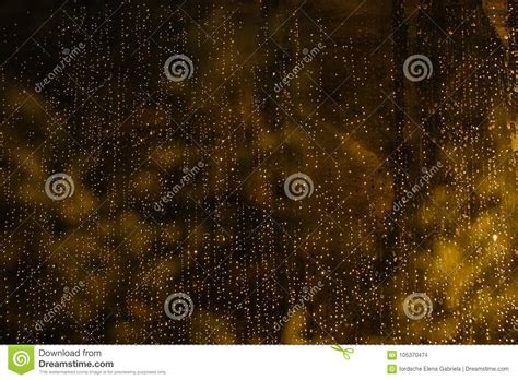 Drops On Glass And Lighs Stock Photo Image Of Cool 105370474
