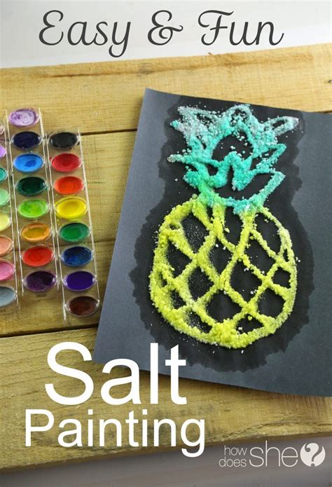 Salt Painting For Kids Salt Painting Summer Camp Crafts Summer Crafts