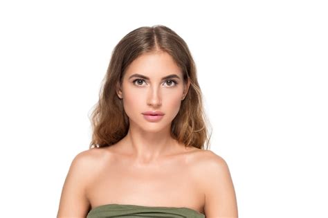 Premium Photo Beauty Woman Face Healthy Beautiful Skin Close Up Female Portrait On Color