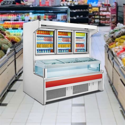 Double Dual Temp Combination Display Refrigerator For Supermarket