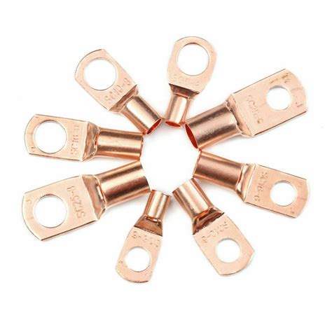 5x140pcs Copper Wire Ring Terminal Lug Sc Battery Welding Bare
