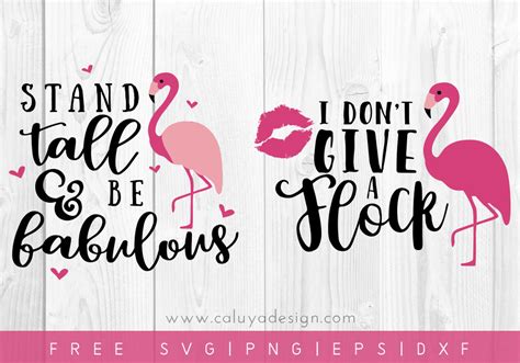 Free Flamingo SVG PNG EPS DXF By Caluya Design