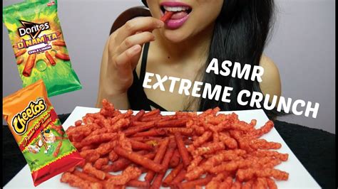 Asmr Hot Cheetos Spicy Lime Doritos Extreme Crunch Eating Sounds Sas Asmr Youtube