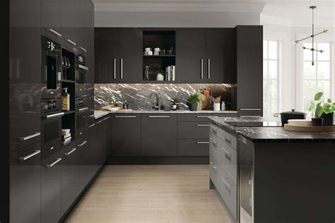 Firbeck Supergloss Graphite Kitchen Door Made To Measure Available