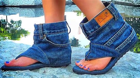 Check spelling or type a new query. Designer Creates Cool Jean Sandal Boots - YouTube