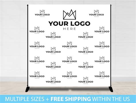 Custom Logo Backdrop Banner Step And Repeat Business Event Etsy Uk
